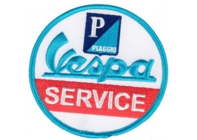 Ecusson VESPA SERVICE bleu