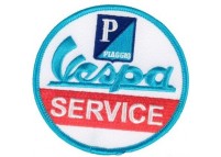 Ecusson VESPA SERVICE bleu
